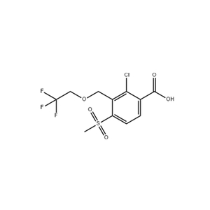 2-Chloro-4-methanesulfonyl-3-[(2,2,2-trifluoroethoxy)methyl]benzoic acid;120100-77-8